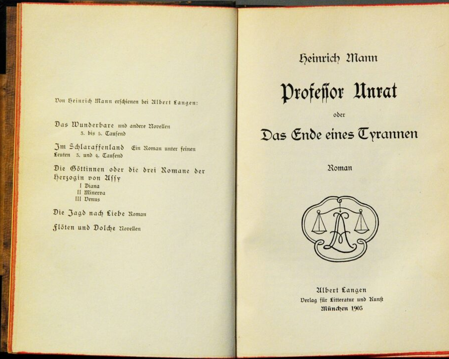 PROFESSOR UNRAT — HEINRICH MANN 

